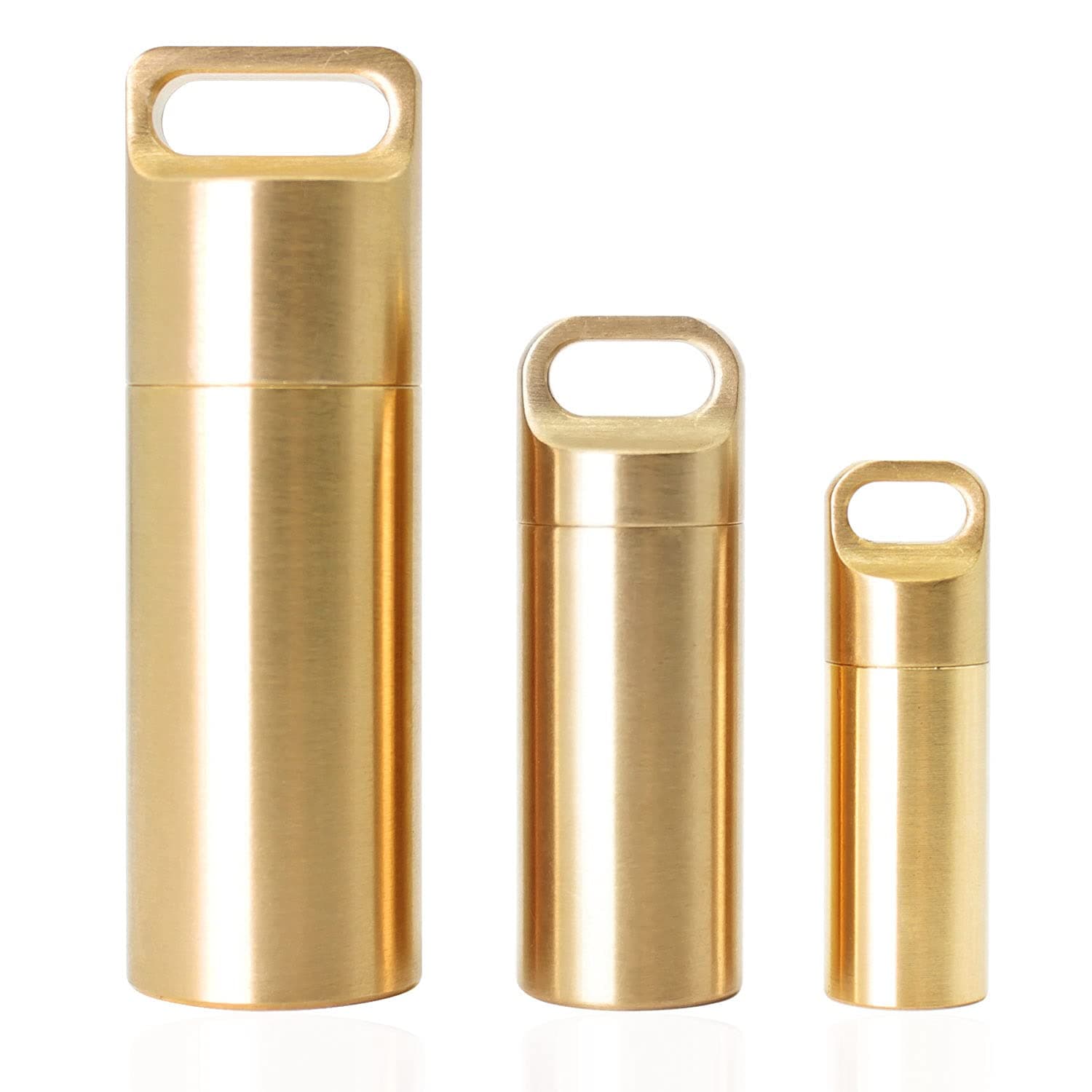 3 PCS Brass pill holder keychain