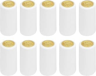 uxcell 100Pcs PVC Heat Shrink Capsules Wine Bottle Capsules Shrink Cap Wrap Shrink Top Cover Grape Shape for Wine Cellars and Home Kitchen, White 30x60mm