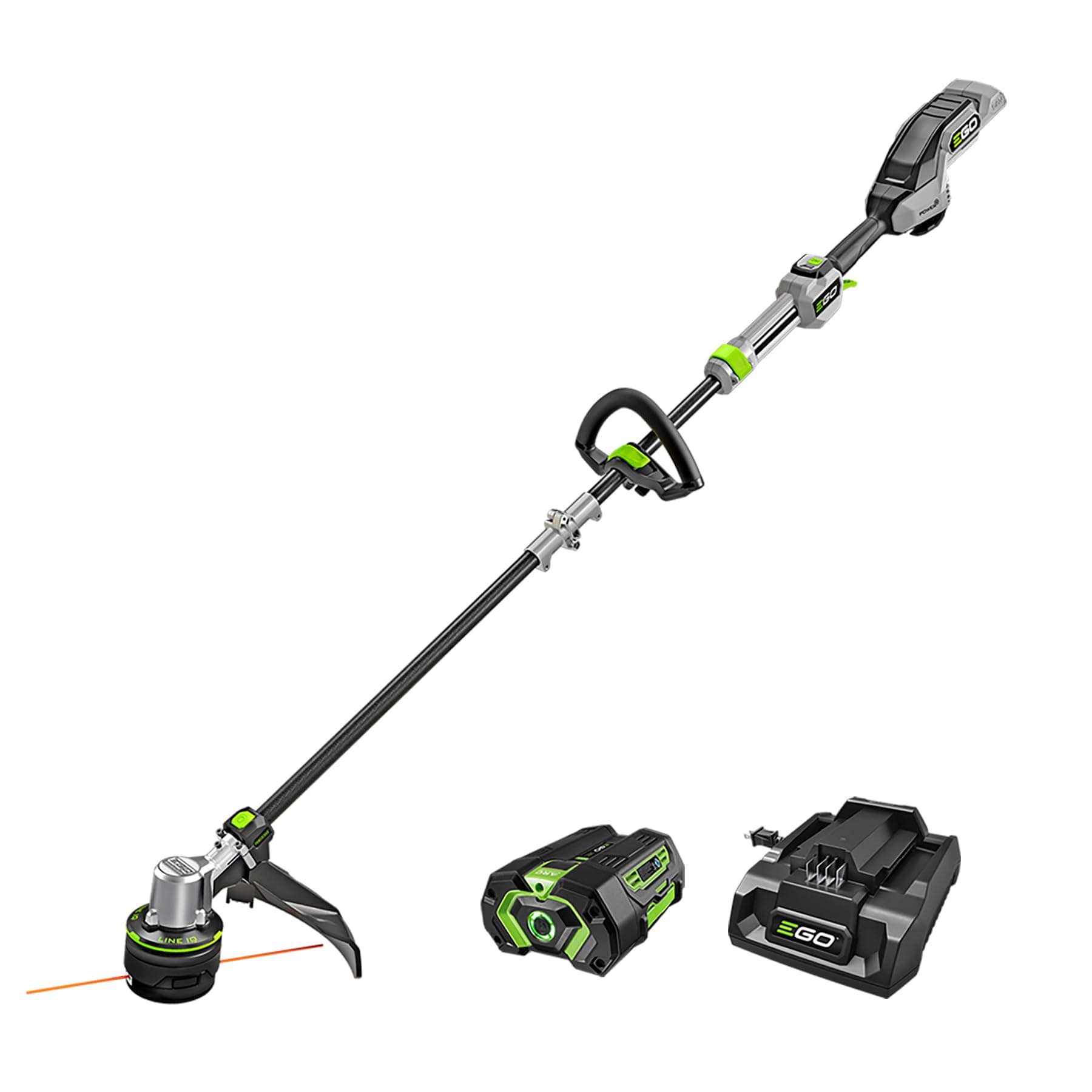 String Trimmer, Battery Powered, 16" Trimmer for Weeds and Grass with POWERLOAD, LINE IQ, Telescopic Carbon Fiber Shaft, Includes 56V 4.0Ah Battery and Charger - ST1623T