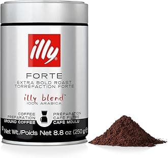 Coffee, Ground Drip Forte, Extra Dark Roast, 100% Arabica Bean Bold Signature Italian Blend, No Preservatives, 8.8 Ounce (Pack Of 1)