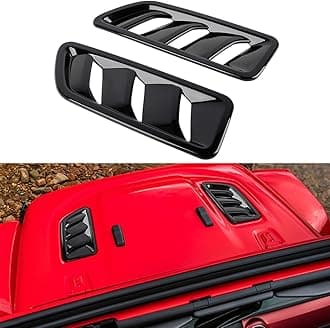 Car Hood Air Vents Grille Trim for Jeep Wrangler JL Rubicon 2018 2019 2020 2021 2022 Hood Scoop, Bonnet Vent Hood Air Intake Cover Exterior Accessories 2PCS