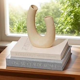 Decorative Books for Home Aesthetic Fake Books for Modern Linen Covered Photo Storage Keepsake Box for Coffee Table Farmhouse Set of 2 (Gray-Beige)