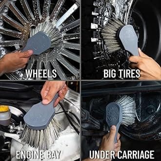 Chemical Guys ACCG09 Wheel Works Medium Duty Wheel & Body Brush, (Safe for Cars, Trucks, SUVs, RVs, Motorcycles, & More) Gray