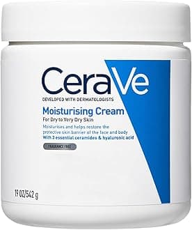 Moisturising Cream for Dry to Very Dry Skin With 3 Essential Ceramides, Hyaluronic Acid, Face & Body Cream, Fast Absorbing, Dermatologist Developed, 562ml