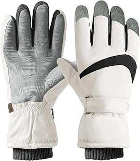 Women Ski Gloves, Windproof Thermal Touchscreen Gloves Waterproof Winter Warm Snow Glove for Skiing Cycling Outdoor Sports