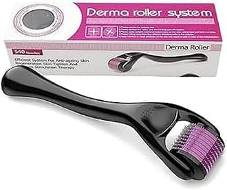 Derma Roller for Hair Growth, Beard Growth & Skin Rejuvenation - 0.5mm Microneedle Roller for Scalp, Face & Beard - Microneedling Tool for Thicker Hair, Anti-Aging, and Skin Care