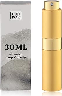 Perfume Atomizer Refillable Travel Bottle: Cologne Portable Sprayer for Men - Mini Spray Empty for Refill - 1oz Large Size Gold