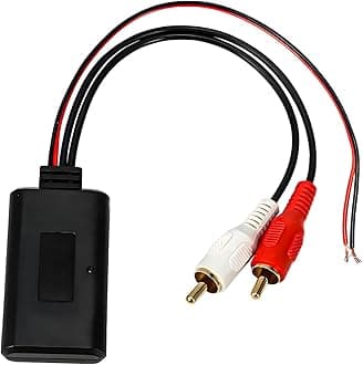 Car Bluetooth Aux Adapter, Bluetooth 5.0 Adapter Module with 2 RCA Input Aux Audio, Wireless Bluetooth Transmitter Receiver for Car Home Audio Stereo, Car Accessories