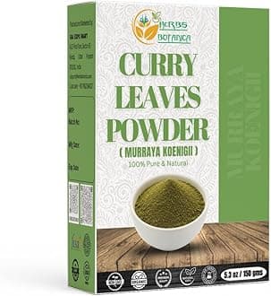 Curry Leaf Powder 100% Natural Grown Dried 5.3 oz | Promotes Hair Growth Formulation | Strong Hair | Hair Volume | Thicker Hair No Chemical