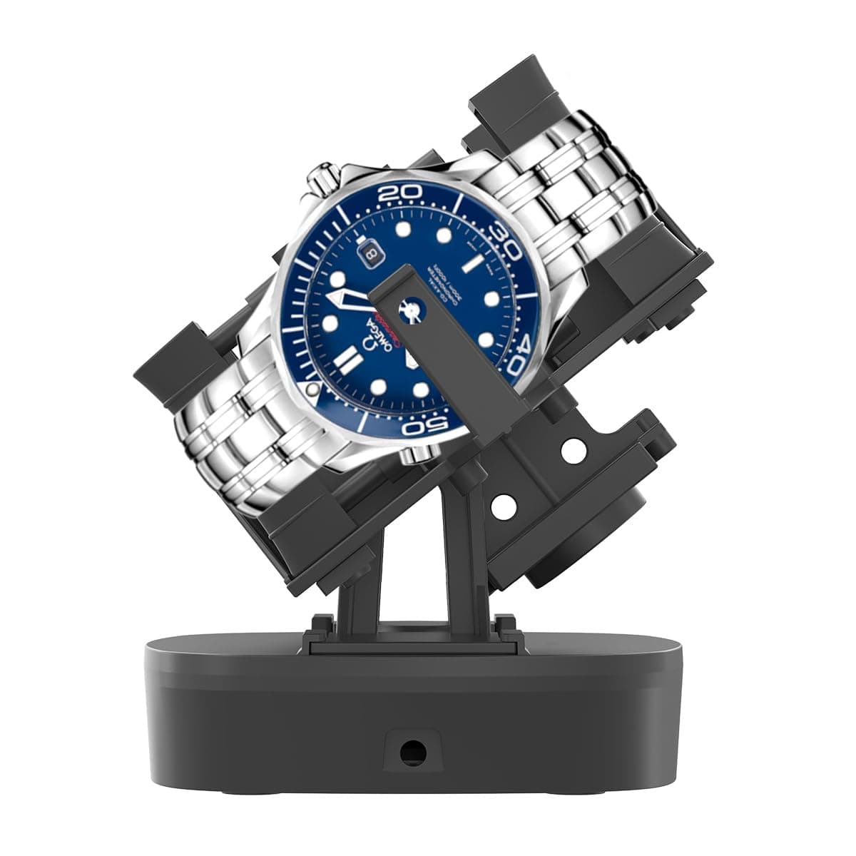Watch Winder for Automatic Watches,Timer Shutdown Function,Support Single and Double Watch Spinner,Self Winding Turner,Rotating Device, BLACK, Modern