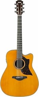 Yamaha A-Series A3R Acoustic-Electric Guitar with Soft Case, Vintage Natural