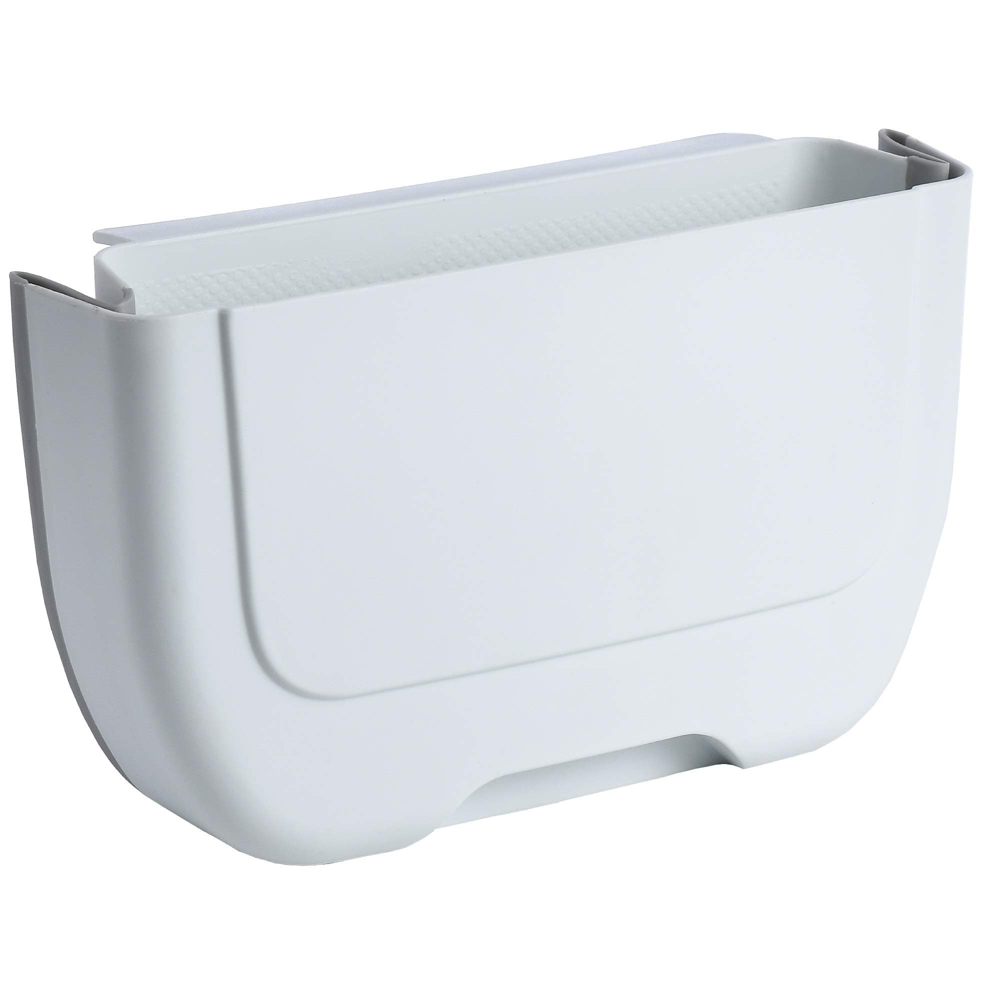 Small Hanging Folding Trash Can, 3.0 Liters, White, Plastic and Silicone