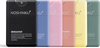 Refillable Hand Sanitizer Discovery 6-Pack, Travel Size Spray with Hydrating Botanical Mist, Natural Ingredients, All Natural Fragrances, Sugarcane-Derived Alcohol, No Parabens, No Dyes