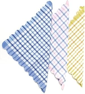 ANVIK Women/Lady Cotton Check Pattern Handkerchief .Hanky for Kids Boys Girls for School (Multicolour) Pack of 12, Multicolour, EXTRA LARGE