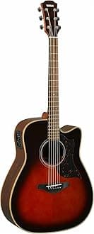 Yamaha 6 String Series A1R Cutaway Acoustic-Electric Guitar-Rosewood, Tobacco Sunburst, Dreadnought TBS