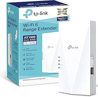 TP-Link Mesh WiFi 6 Booster, Ultraxtend WiFi Range Extender AX1500 Mbps with 1 Gigabit Port, Internet Booster, 5GHz, App Control Easy Setup, UK Plug (RE500X)