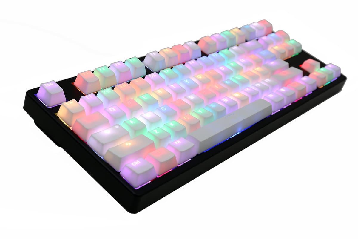 MK Disco White PBT (KBT Red) Keyboard