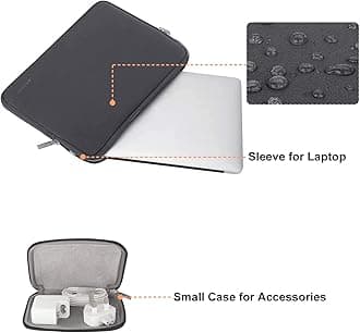 MOSISO Laptop Case 13 inch, 13 inch Laptop Sleeve Bag Compatible with MacBook Air 13 M4 M3 M2 M1 2025-2018 / Pro 13 M2 M1 2025-2016, Neoprene Computer Sleeve Bag with Small Case, Space Gray
