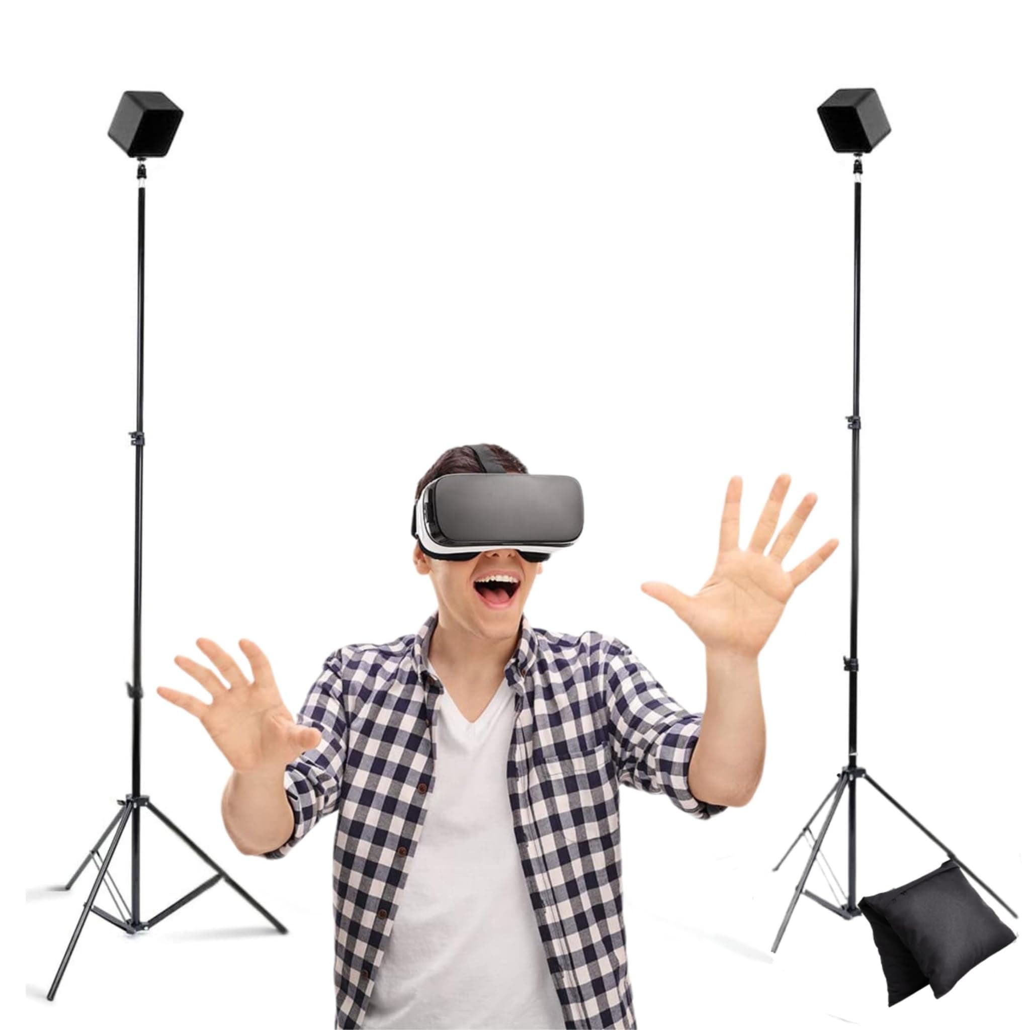 VR Tripod Stand HTC Vive Compatible Sensor Stand and Base Station for Vive Sensors or Oculus Rift Constellation (2-Pack)