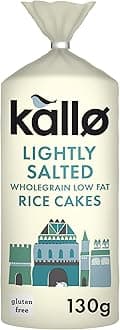 Kallo Lightly Salted Wholegrain Low Fat Rice Cakes, 12 x 130g