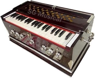 SG Musical 7 Stoper, Two Fold Bellow, 39 Key, Fine Tuned, Harmonium With Cover