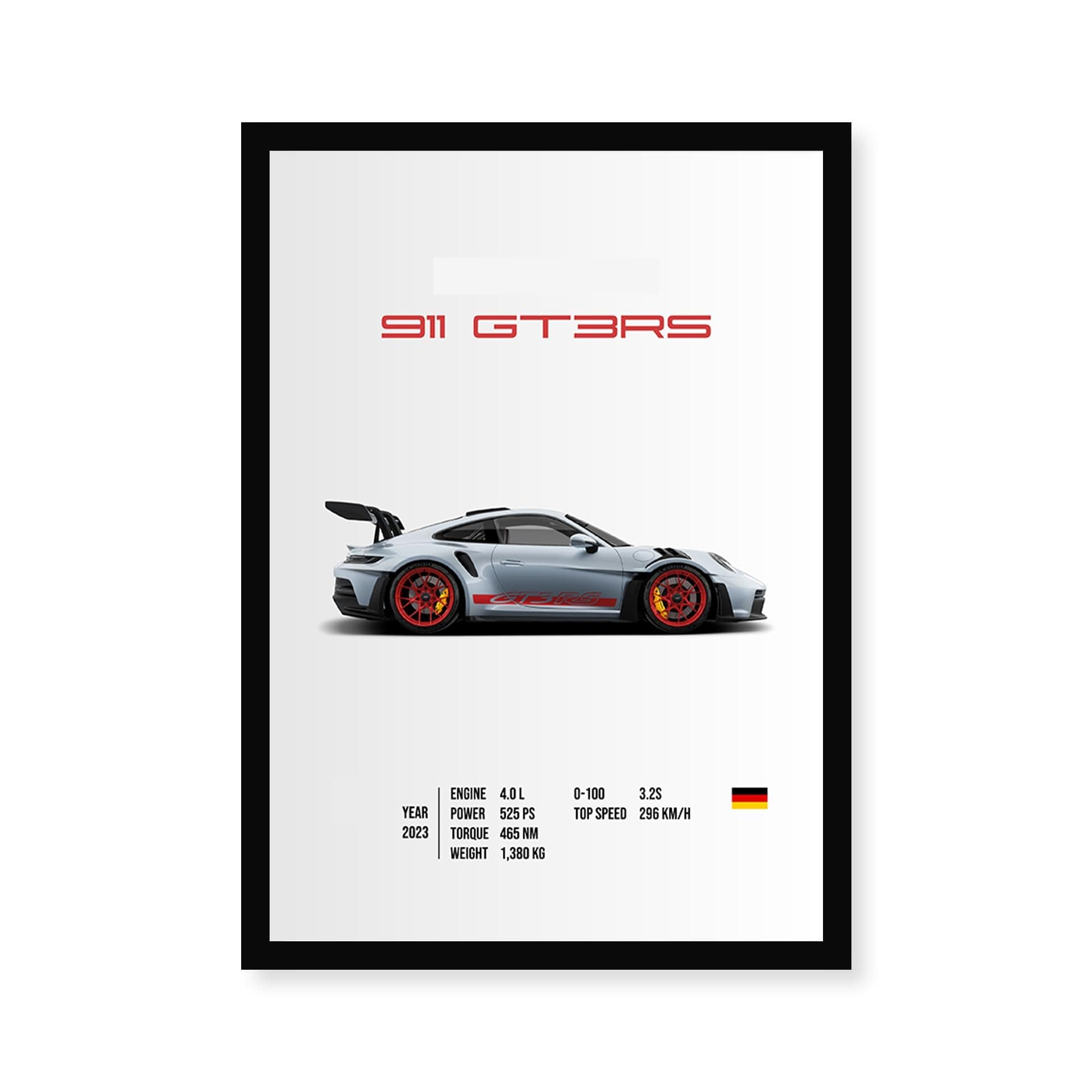CodersParadise Coder Paradise Porsche Wall Poster Frames | 8x12 inch (A4 Size) | Hanging Wall Artwork Frames For Home Bedroom, Living Room and Walls Aesthetics | Framed Artworks