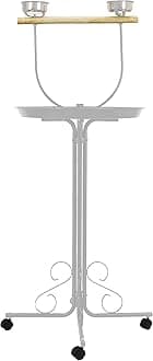 Egardenkart® Bird Stand Play Top Large Parrot Bird Play Stand Perch Rolling Stand