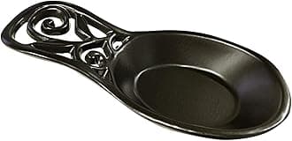 JOGREFUL Spoon Rest, Vintage Metal Kitchen Spoon Rest, Cast Iron for Stove Top Cooking Home Decor, Utensil Rest Ladle Spoon Holder, Coffee Gold Color