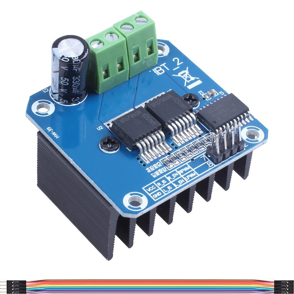 BTS7960 Motor Driver Module 43A High Power Double DC Stepper Motor Driver Module H-Bridge Semiconductor Refrigeration PWM Smart Car Driver Module, for Arduino