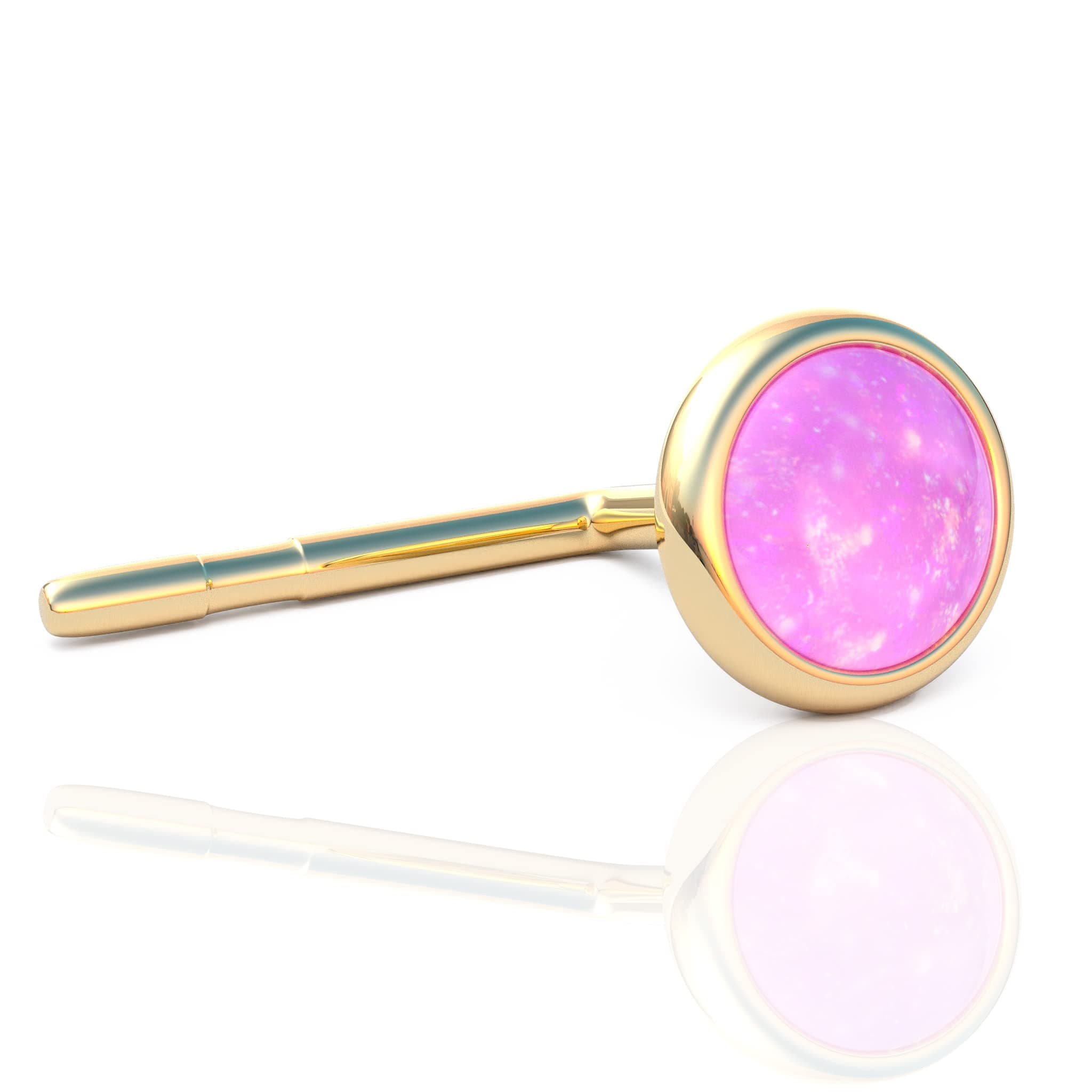 3mm Opal piercing nose stud