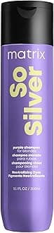 Matrix So Silver Purple Shampoo | Neutralizes Yellow Tones | Color Depositing, Brightening & Toning | For Color Treated, Blonde, Grey, White and Platinum Hair | 10.1 Fl. Oz. | Vegan