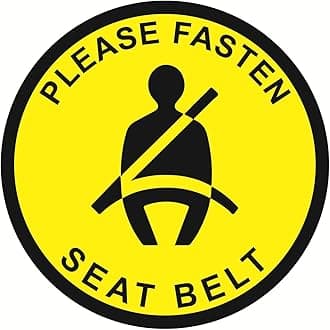 Seat Belt Sticker for Car, 4pcs 2 inch Fasten Your Seat Belt Safety Sticker