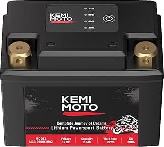 Lithium Motorcycle Battery YTX5L-BS/YTX4L-BS, LiFePO4 Lithium Battery 12v 2.5Ah, Pre-Charged Powersports Battery, with 2 Universal-Fit EVA Spacers, Compatible with Motorcycle ATV Jet Ski