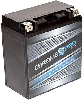 Chrome S Pro YTX20CH-BS Maintenance-Free 12V 19Ah Battery Replacement for ATV, Motorcycle, Jet Skis, Scooter, UTV, and More - Nut and Bolt (T3) Terminal