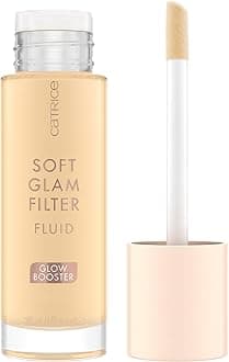 Soft Glam Filter Fluid | Luminous Make Up Base & Highlighter for Radiant Complexion | With Vitamin E & Squalene | Vegan & Cruelty Free (10 | Fair - Light)