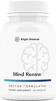 Mind Renew - Brain Supplements for Memory and Focus with Lion's Mane and Ginkgo Biloba Extract - 60 Capsules
