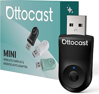 OTTOCAST Mini Dongle Wireless CarPlay Adapter for iPhone & Android Auto Adapter 2-in-1 Convert Wired to Wireless Apple Car Play, Plug & Play, USB-C, Low Latency (2016+ Cars, iOS 10+/Android 11+)