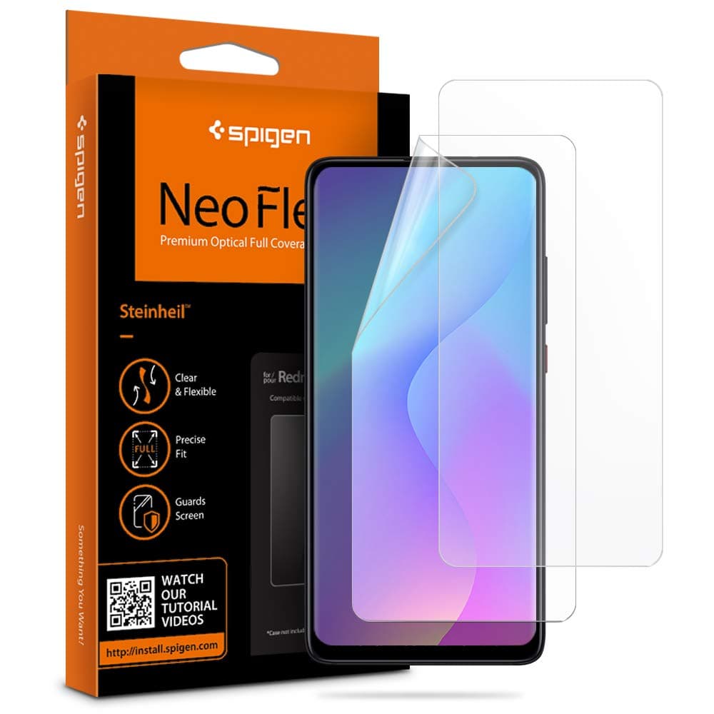Spigen, 2Pack, Screen Protector for Xiaomi Redmi Mi 9T Pro/ K20/ K20 Pro, Neoflex, Wet Application, Full Coverage, TPU Film, Not Tempered Glass, Case Friendly, Protective Film for Xiaomi Redmi 9T Pro