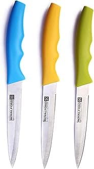 Stainless Steel Blade Utility Knife (3pcs) - Stainless Steel Razor Sharp Blades - Ultra Sharp Cooking Knives, Perfect for Carving & Chopping - Best Kitchen Gift for Cooking Lovers & Chefs