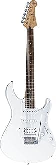 PACIFICA012 Electric Guitar – White, 6-String Solid Body, Rosewood Fingerboard, HSS Pickup Configuration, Ideal for Beginners & Aspiring Guitarists