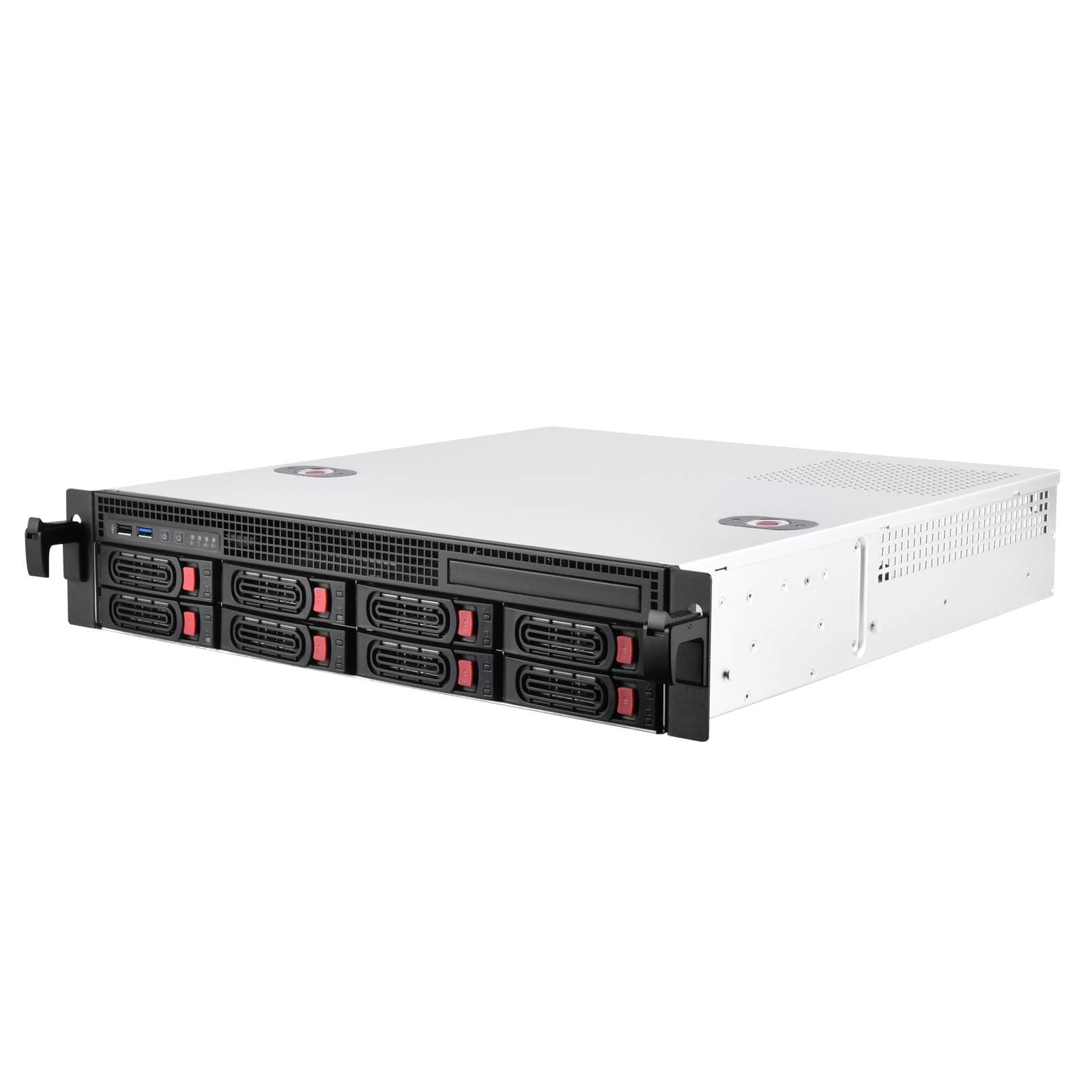 SST-RM21-308 - 2U Rackmount Server Case supports 8x SAS/SATA and 6 Gb/s Mini-SAS SFF-8087