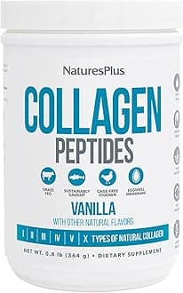 Collagen Peptides, Vanilla - 0.8 lb Powder - Hair, Skin, Nail & Joint Health, Immune System Support - Non-GMO, Gluten Free - 14 Servings
