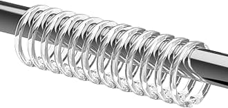 Kutesna 24 PCS Clear Plastic Shower Curtain Rings, Easy Snap Closure Shower Curtain