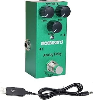 Analog Delay Electric Guitar Effects Pedal Mini Single Type DC 9V True Bypass Equipped with USB5V to 9V boost cable