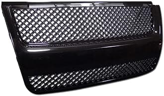 7422442145164 Compatible With 2007-2010 Ford Explorer Sport Trac Glossy Black Mesh Front Bumper Grill Grille