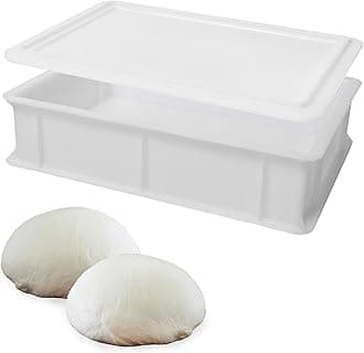 Genus Dei Pizza and Bread Leavening Box, Food Container for Dough, Plastic Dough Box + Lid, 30 x 40 x 10 cm