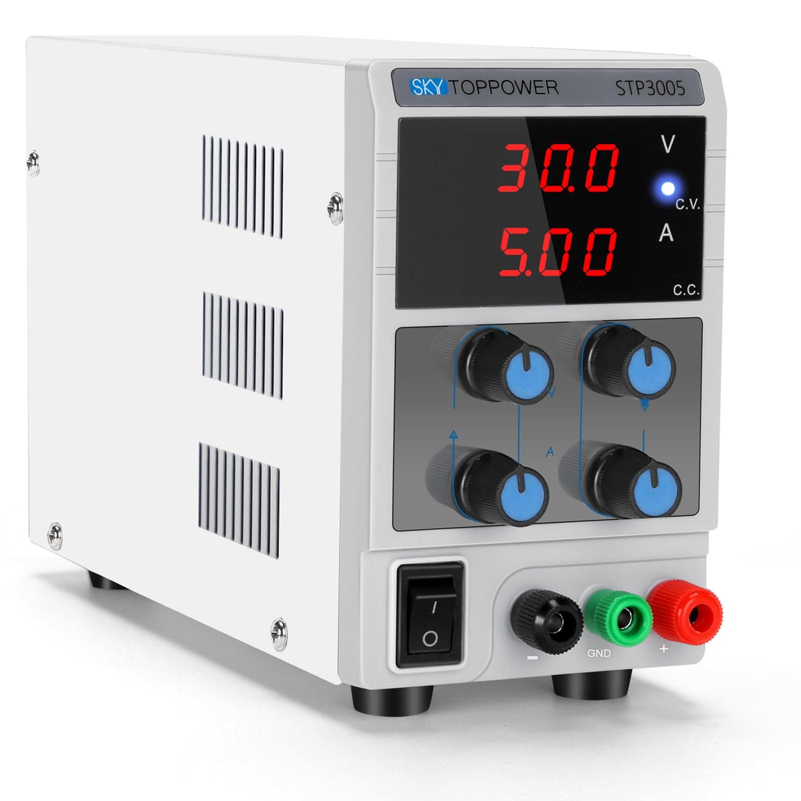 DC Power Supply Variable,Lab Bench Power Supply Adjustable 30V 5A 3 Digital Display,for Circuit Test,Electrolysis,DIY Electronics Testing, Battery Charging,Repairing,Researching,SKY TOPPOWER STP3005