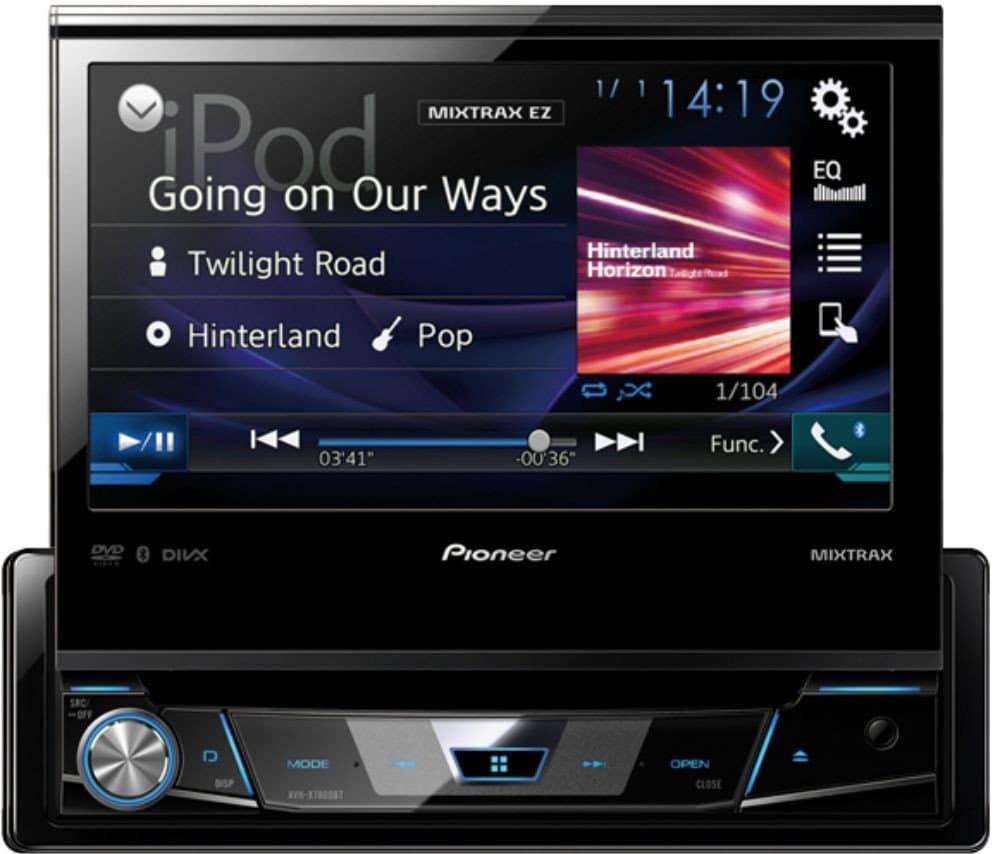 Pioneer Single Din 7-Inch Clear Type Fold-Out Touchscreen Multimedia Player