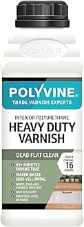 Clear 500ml : Polyvine Dead Flat Interior Wood Varnish 500ml