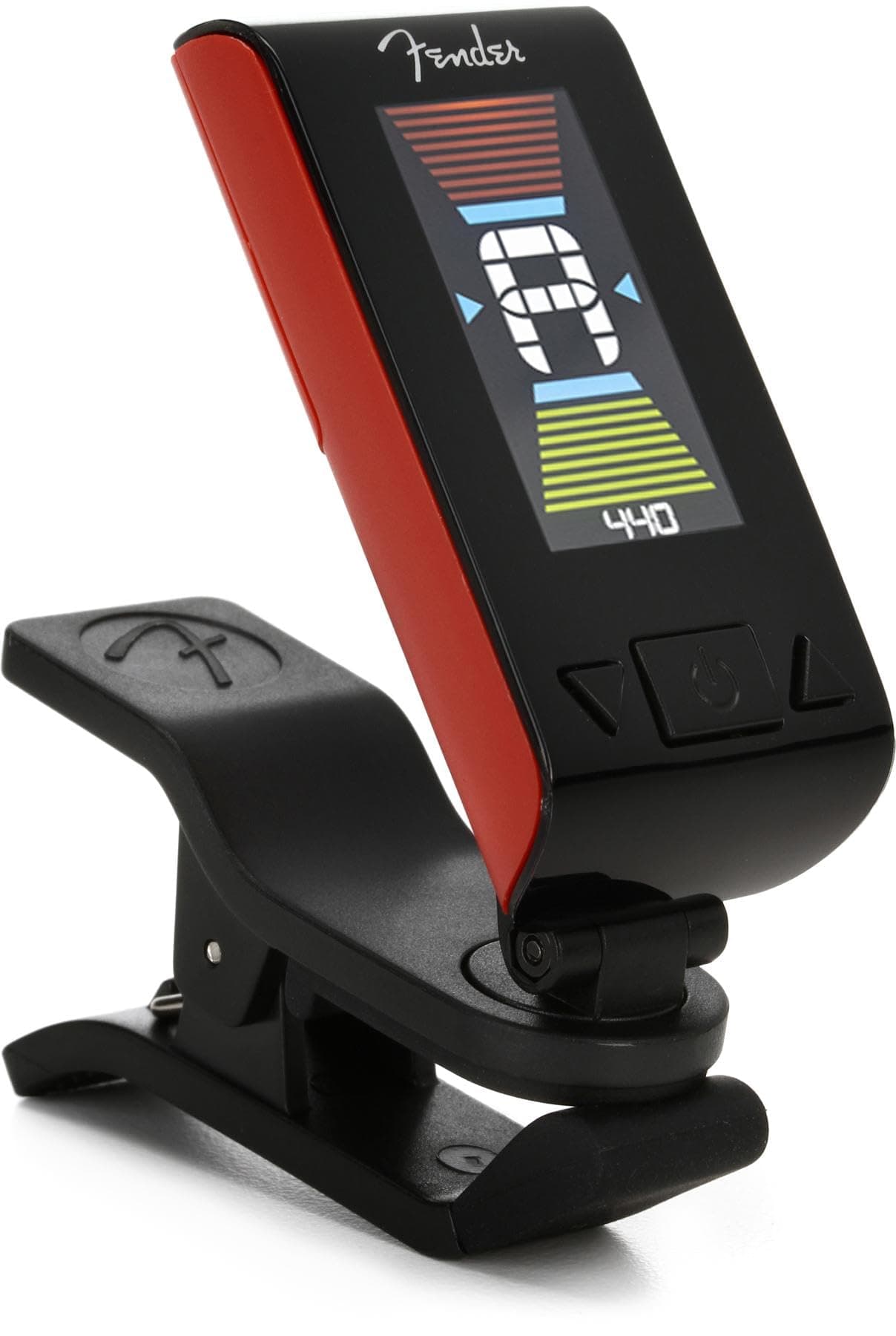 Original Tuner (BQ 10), Bright LCD Screen, Vibration-Based Chromatic Tuning, Fiesta Red